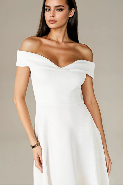 OLSAMODA ЖІНОЧА МАДОННА ЯКА СУКНЯ КЛОШ ЛІКРАЛОВА ТКАНИНА МІДІ СУКНЯ