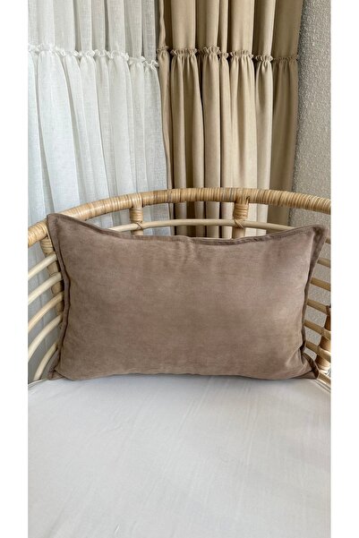 Decamor home Velvet Textured Milk Coffee Cushion Cover 1 Piece