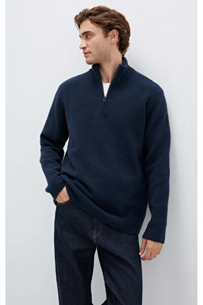 Mavi M0710380 Half Zip Pullover Half Zipper Men's Sweatshirt Dark Blue