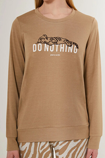 Pierre Cardin Γυναικείο μακρυμάνικο κοστούμι πιτζάμα Do Nothink Brown