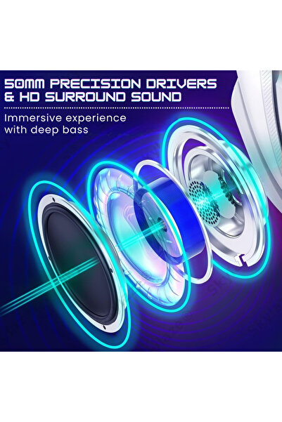 Skylaze Ακουστικά Gaming G58, RGB, HD Surround, Μικρόφωνο ANC, ηχεία 50 χιλ., Υπολογιστής, PS4, PS5, XBOX