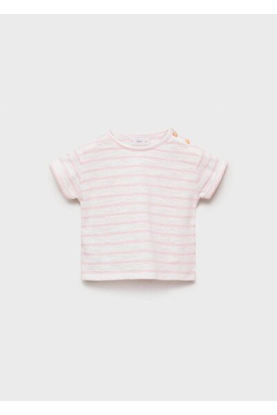 MANGO Baby Pamuklu çizgili tişört