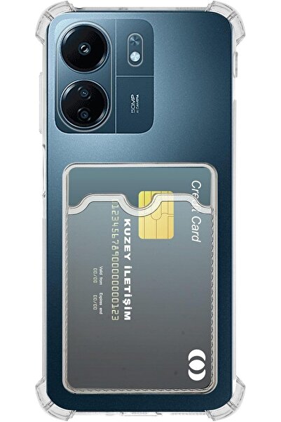 OSG Xiaomi Redmi 13C Compatible Premium Non-Yellowing Phone Case with Transparent Card Holder Wallet