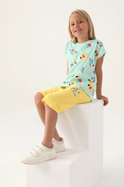 Rolypoly Girl's Green Capri Set