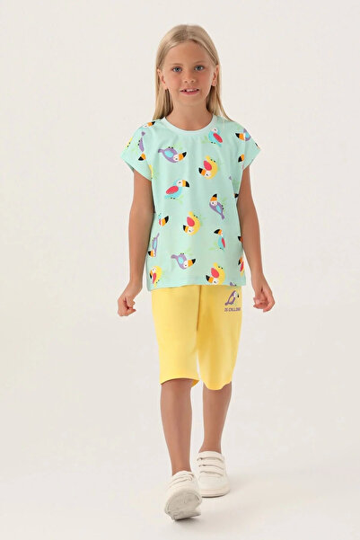 Rolypoly Girl's Green Capri Set