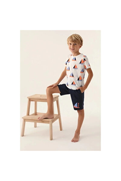 Rolypoly Boy's White Bermuda Suit