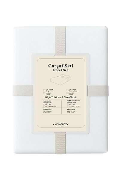 Mamcrazy Single/Double 100% Cotton Ranforce Fitted Sheet Set Lilac