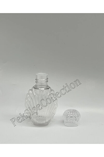 Pearl Star (50 ADET) Mika Plastik İstiridye Boş Kolonya Şişesi 40ml (Tıpa+Kapak)