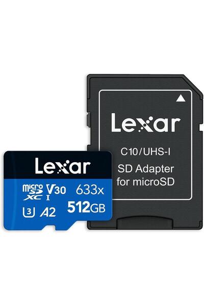 Lexar 512gb High-performance 633x Microsdxc Uhs-ı, Up To 100mb/s Read 70mb/s ...