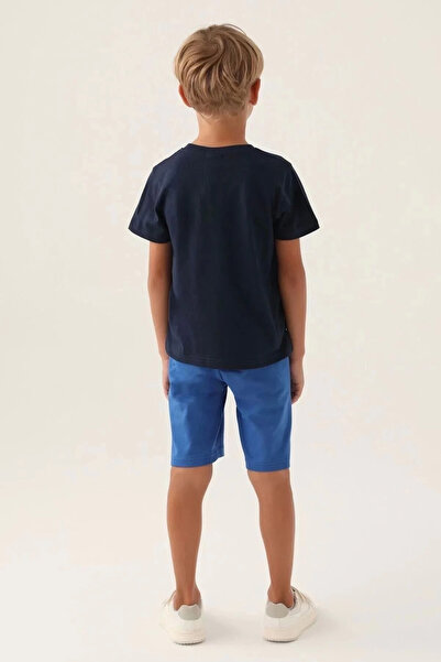 Rolypoly Boy's Navy Blue Bermuda Suit