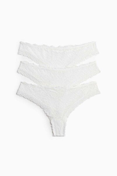 H&M 3-pack lace Brazilian briefs