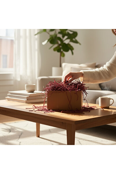 Store Bordo Zikzak Kırpık Kâğıt