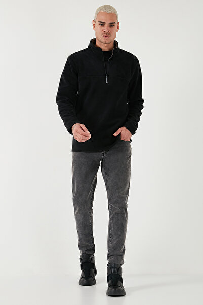 Buratti Slim Fit Anti-Pilling Non-Pilling Bato Collar Cold-Proof Fleece-Lined Fleece Men's Fleece