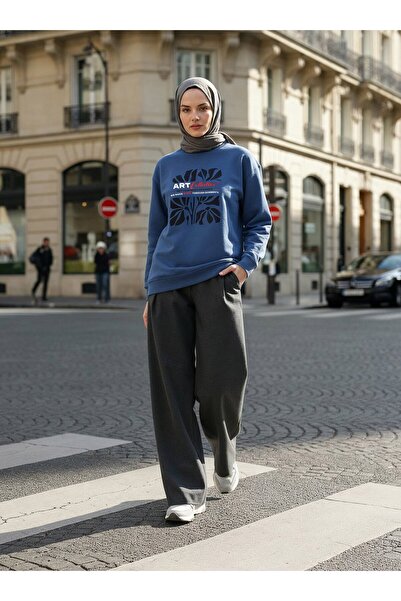 Benin Λεπτομερές φούτερ Benin Indigo Print