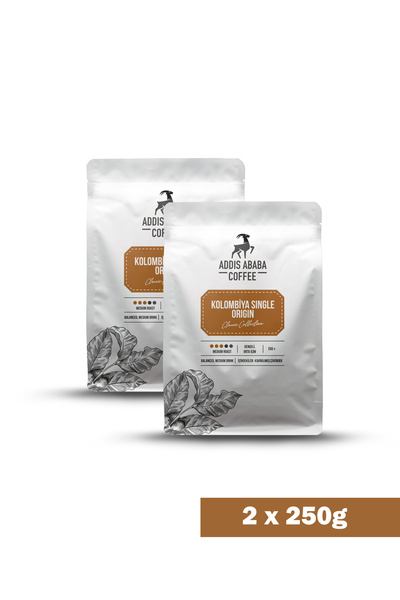 Addis Ababa Coffee Kolombia Single Origin Coffee 2 Li Avantajlı Paket 500 gram
