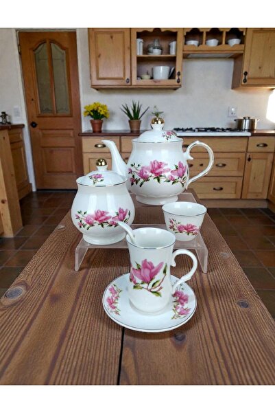 AR HOME طقم شاي وقهوة من البورسلين مكون من 52 قطعة