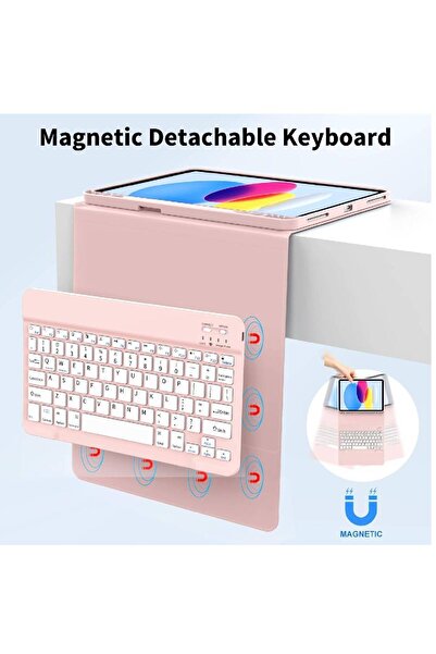 HYX Keyboard Case for iPad 11th Gen (A16) 2025 & 10th Gen 2022 - Magnetic Detachable Keyboard, Pi