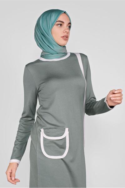 Alvina Pocket Detailed Knitting Tunic 41013