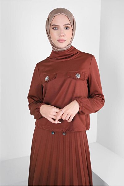 Alvina Pleated Skirt Knitted Suit 44224