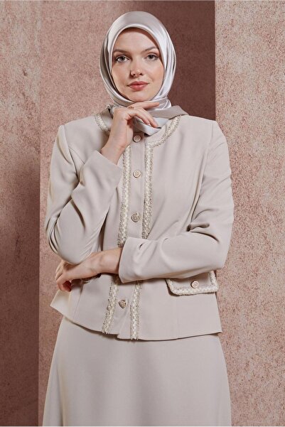 Alvina 30428 Model Buttoned Skirt Suit