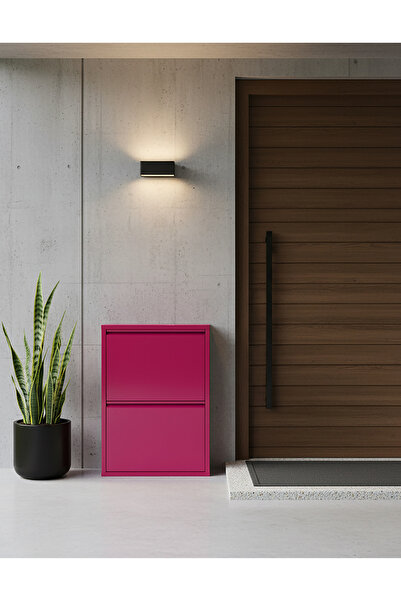 MEYORA 2'li Metal Ayakkabılık - Pembe - 4010