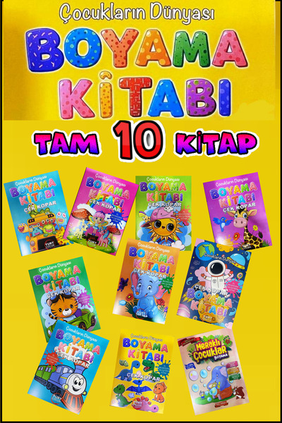 KBY Harika Eğlenceli Boyama Seti 10 Kitap