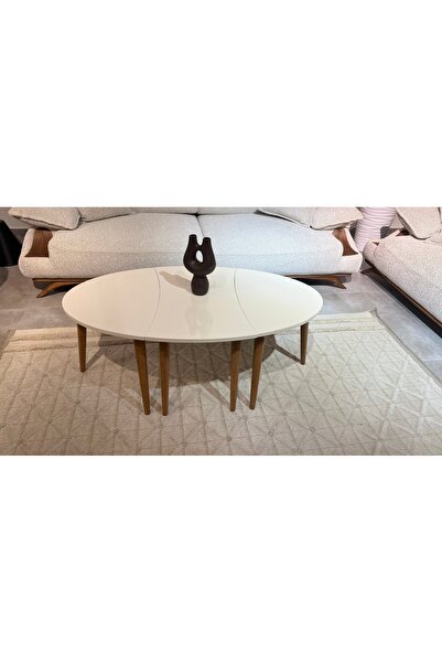 AKSET Orta Sehpa Zigon Krem Yapboz