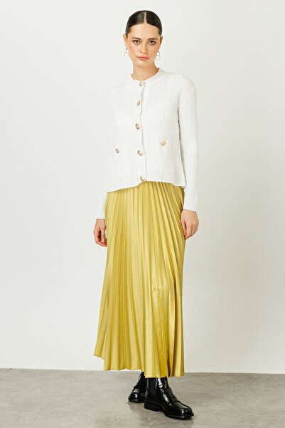 Hooopstore Πλεκτή Ζακέτα με κουμπιά - Εκρού