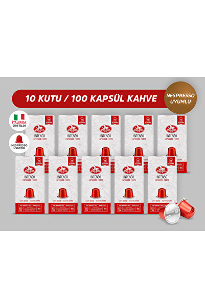 makbul Saquella Intenso Kapsül Kahve 100 Adet 10'lu Set