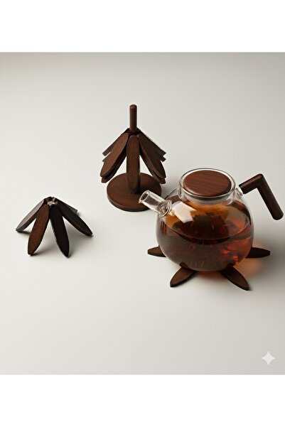 magical dreams 4’lü Standlı Akasya Nihale Seti, Bardak altlığı