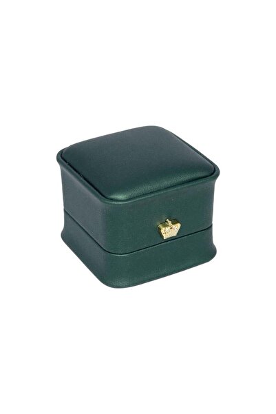 Genel Markalar Deri Küpe Kutusu Yeşil