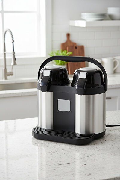 Elista 2027 ترمس فولاذي بمضخة مزدوجة سعة 5 لتر