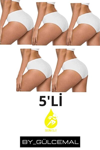 SAUNA SUIT Chiloți negri/albi cu talie înaltă tăiați cu laser