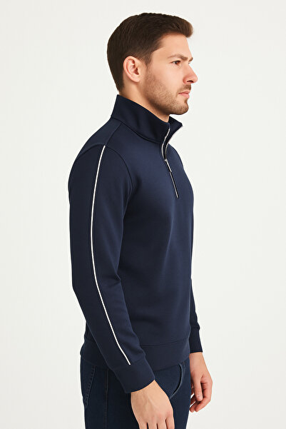 WE AND ME Βασικό φούτερ με μισό φερμουάρ ψηλός λαιμός