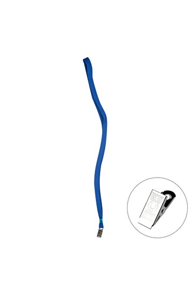 Bigpoint Snur pentru guler cu clemă metalică albastru x 50 buc