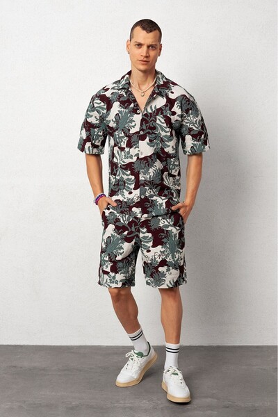 Plus Eighteen White Authentic Quilted Oversize Men's Shirt