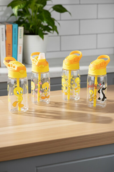 Tomurcukhome Looney tunes Kids Licensed Flask with Straw 480 ML