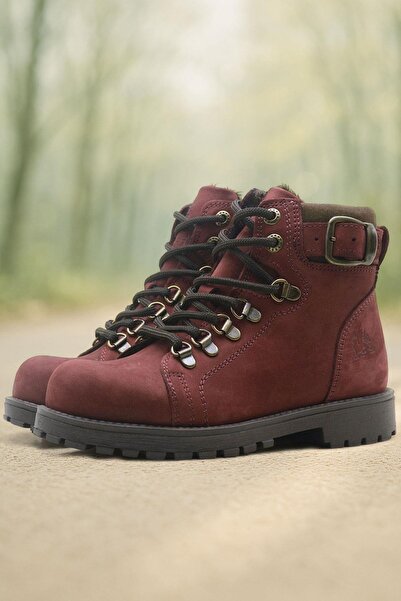 Raker Rakerplus Griffon Prava koža crvene čizme za decu sa patentnim zatvaračem