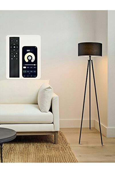 Venpara Modern Triangle Floor Lamp, Remote, Dimmable & Color Temp, Timer, 34x34x160cm