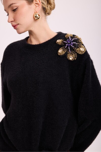 Missemramiss Μπλούζα 4870 Violette Fleur Angora