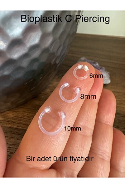 Bylin Bioplastik At Nalı Septum Piercing /Tragus Piercing /Helix Piercing - 1 Adet