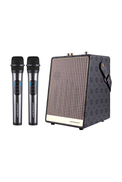 Microdigit MD675PS Wireless Karaoke Speaker with Deep Sound and Dual Microphones