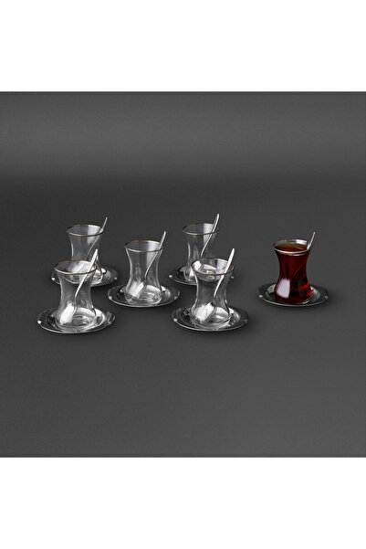 Jumbo Mars 18 Parça Çelik Çay Seti