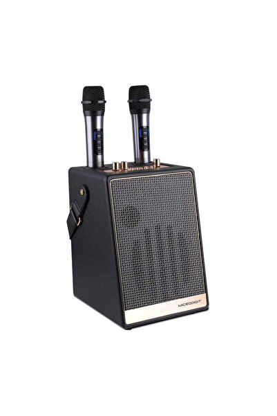Microdigit MD675PS Wireless Karaoke Speaker with Deep Sound and Dual Microphones