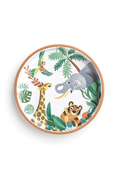 alenked Savana Patterned Cardboard Paper Party Plates 10 Pieces