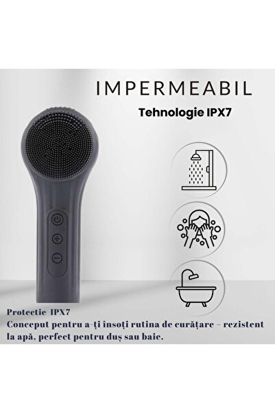 AVR SMART Perie facială verticală cu încălzire și vibrații sonice, silicon premium, impermeabilă IPX7