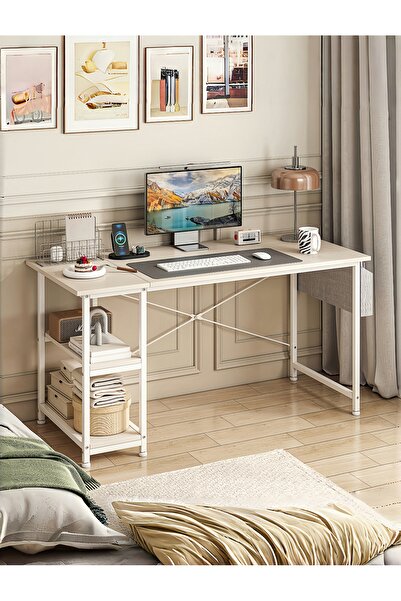 Venpara Computer Desk, Office Desk with Removable Shelf, Storage Bag, PC Tower Stand, Study Table