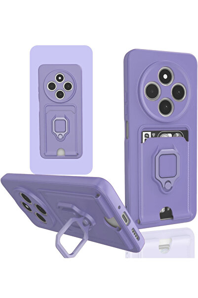 NewFace حافظة RDBYDN لهاتف شاومي ريدمي 14C من السيليكون مع حامل لبطاقة الزوما (134734) - أرجواني