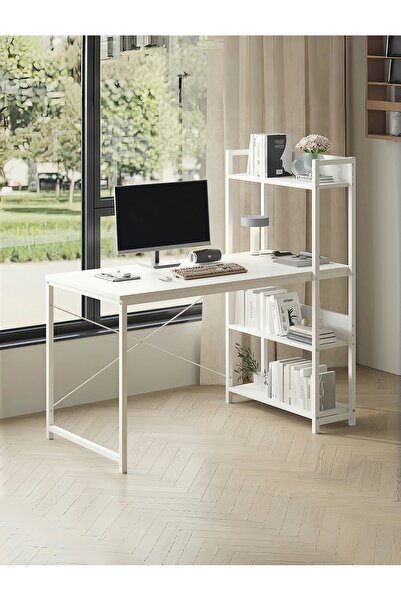 Venpara Computer Desk for Home Office, Gaming desk with Shelves, Study Desk with Safe Rounded Corners