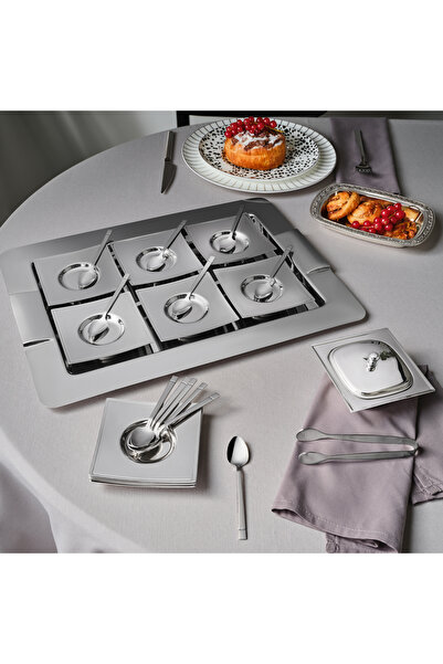 Jumbo Danıca Çay Seti 28 Parça Krom